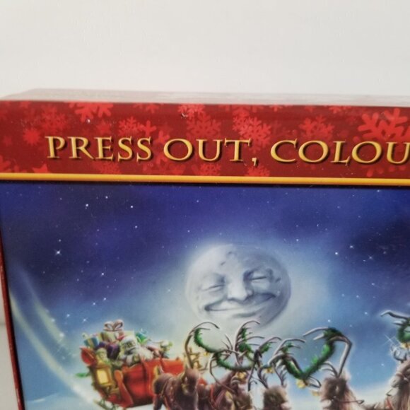 Santa's Sleigh Model Press Out Color in and Play Complete Over 1.2 M Long New - Picture 8 of 15